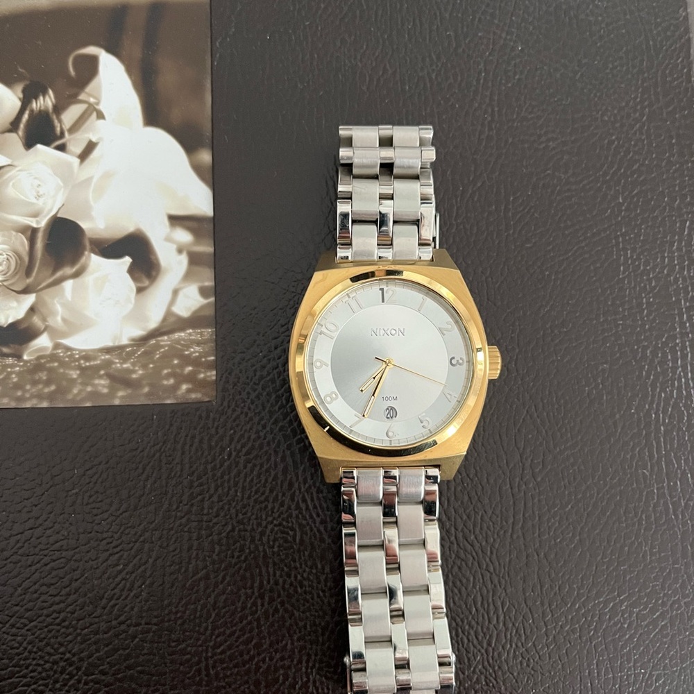 Nixon Gold and Silver Watch